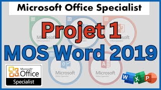 Microsoft office word  MOS word 2019 projet 1 امتحان [upl. by Kirshbaum]