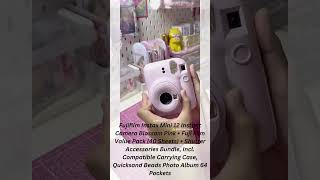 Fujifilm Instax Mini 12 Instant Camera Blossom Pink  Fuji Film Value Pack 40 Sheets  Shutter Acces [upl. by Repsihw288]