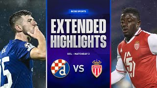 Dinamo Zagreb vs Monaco Extended Highlights  UCL League Phase MD 2  CBS Sports Golazo [upl. by Yecnay]