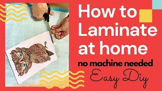 Secret Hack Laminate Paper WITHOUT a Machine  EASY DIY [upl. by Aleemaj]