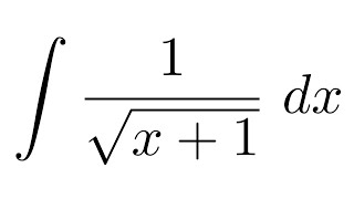 Integral of 1sqrtx1 substitution  substitution [upl. by Anahoj]