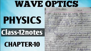 Coherent and Incoherent Addition Of Wave 📚 Class12notes 🔥 Physics 💯 CHAPTER10 🙂 [upl. by Jedd326]