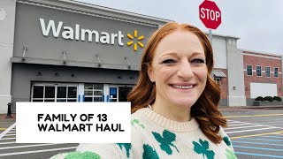 FAMILY OF 13 WALMART HAUL [upl. by Neils]