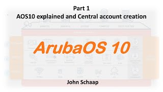 ArubaOS 10 Series – Part 1 – AOS 10 explained and Central account creation [upl. by Jovia]