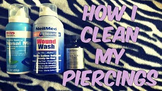 How I Clean My Piercings  Daith Conch amp Tragus [upl. by Guerra84]