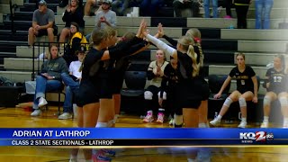 Lathrop High School volleyballs season ends with loss to Adrian in Class 2 Sectionals [upl. by Hughmanick]