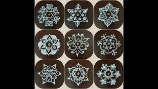 DAILY KOLAM DESIGNS WITH 5 X 3 DOTSSimple rangoliDesigns with dots5 x 3 dots mugguluEasy rangoli [upl. by Nudnarb848]