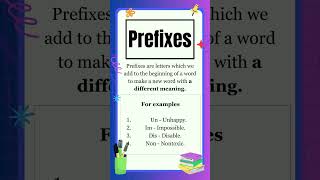 Prefixes  What are Prefixes  English Grammar  The Study Corner  prefix shorts [upl. by Medor115]