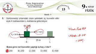 9Sınıf MEB Okul Kursu Fizik KKTesti13 Enerji1 [upl. by Norved199]