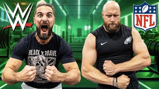 Lane Johnson vs Seth quotFreakinquot Rollins Extreme Workout [upl. by Smallman126]