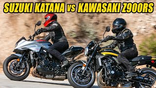 Retro Rumble Redux Kawasaki Z900RS vs Suzuki Katana [upl. by Ecirtnahs]