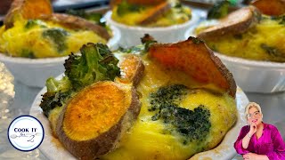 Easy Mini Sweet Potato amp Broccoli Quiches  Perfect Brunch Recipe [upl. by Yahc]