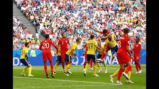 Harry Maguire GOAL Sweden 01 England  07072018 World Cup 2018 [upl. by Eanar633]