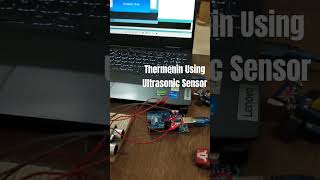 Thermenin using ultrasonic sensor arduino arduinoprojectsensor ultrasonic project tech sensor [upl. by Al]