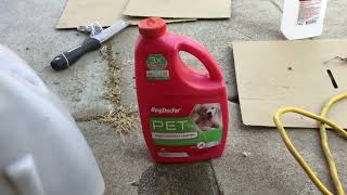 WashingCleaning an Area Rug with a Carpet Cleaner Rental from Home Depot [upl. by Laenej433]