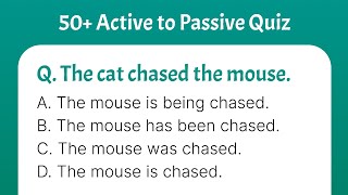 50 Active Voice to Passive Voice Quiz  English Grammar Quiz  Dear Nitish Sir [upl. by Marcile]