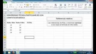 Excel Referencias relativas y absolutas [upl. by Viking]