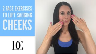 2 Face Exercises To Lift Sagging Cheeks [upl. by Sukramed]