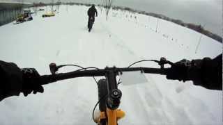 SURLYampSALSA CYCLES FAT BIKE SNOW RIDE [upl. by Huebner]