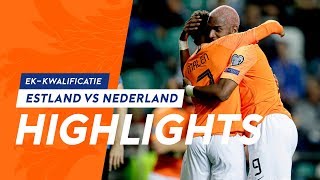 Highlights EstlandNederland 992019 EKkwalificatie [upl. by Naesar]