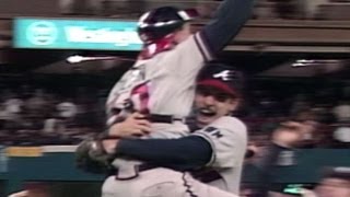 1991 NLCS Gm7 Braves advance on Smoltzs shutout [upl. by Nerrak623]