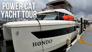 Touring a 1000000 Power Catamaran  Fountaine Pajot MY44 Yacht Walkthrough [upl. by Romeyn888]