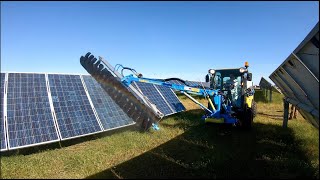 Multihog CX 75 tractor with Sunbrush Solar panel cleaning attachment [upl. by Saint]