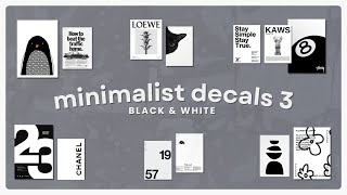 60 minimalist aesthetic decals codes  black and white  Bloxburg  Berry Avenue [upl. by Arriec]