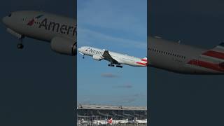 American Airlines Boeing 777200ER Takeoff from London Heathrow Airport shorts [upl. by Yrot]