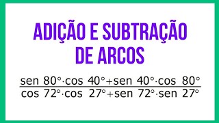 🟧 ADIÇÃO E SUBTRAÇÃO de ARCOS na PRÁTICA [upl. by Onairda942]