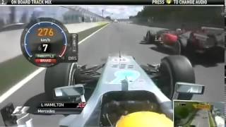 F1 Canada 2013 Hamilton Hits Alonso [upl. by Ralat]