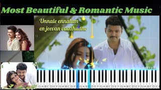 En Jeevan  Theri Song Piano Cover With Lyrics  gvp air [upl. by Noemad]