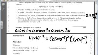 Determination of the Solubility Product of an Ionic Compound Lab Explanation [upl. by Nessnaj]