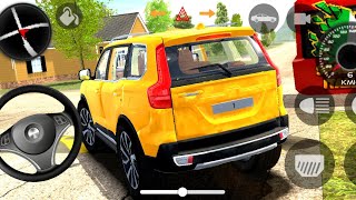 3D Car Simulator Game Scorpio N Yellow💛 4x4 Modifide Driving In India  Car Game AndroidGameplay [upl. by Alrad]