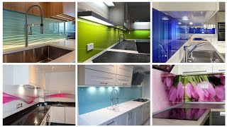 Latest Kitchen Glass Backsplash Design 2024  Kitchen Glass Tiles Design  Glass Tiles Design [upl. by Seema]