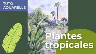 Aquarelle de plantes tropicales [upl. by Orling741]