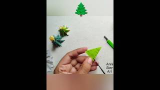 Diy Christmas mini Tree 🌲 Paper Craft for kids ArasEasyArt cristmas tree craft diy [upl. by Kenaz450]