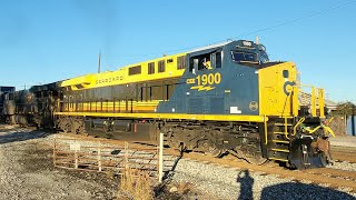 Csx trains ft Csxt 1900 Bham AL 111524 [upl. by Ayoras]