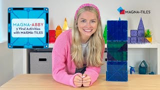 3 Viral MAGNATILES® Activities with MAGNAABBY [upl. by Atenahs]