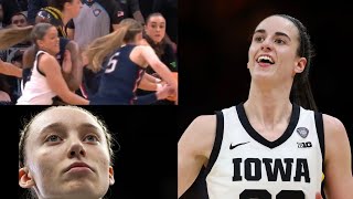 IOWA STEALS WIN VS UCONN AFTER WORST CALL IN BASKETBALL HISTORY [upl. by Acirfa]