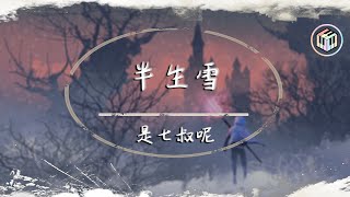 是七叔呢  半生雪【動態歌詞】「半生風雪 吹不散歲月留下的眼淚」♪ [upl. by Brand]