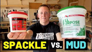 SPACKLE Vs DRYWALL MUDJOINT COMPOUND Whats the Difference When Should You Use Them [upl. by Kapoor]