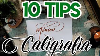 ✒️10 Tips fáciles de caligrafía para principiantes con florituras [upl. by Revlis]