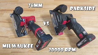 Parkside Performance 12V Angle Grinder vs Milwaukee M12 CutOff Tool [upl. by Zobkiw528]