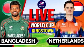 Bangladesh vs Netherlands T20 World Cup Match  Live Score amp Commentary  BAN vs NED Live  T20 WC [upl. by Dazraf]