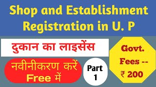 दुकान का रजिस्ट्रेशन  Shop and Establishment Registration Process Complete Step by Step हिंदी मे [upl. by Sidras755]