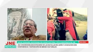 JNE conmemora bicentenario de las batallas de Junín y Ayacucho con conferencia y exposición [upl. by France]