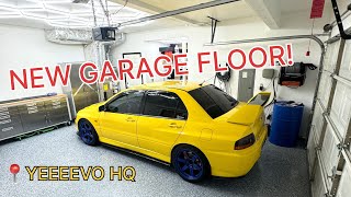 DIY Epoxy Floor Coating Kit Upgrade  YEEEEVO HQ [upl. by Bullis]