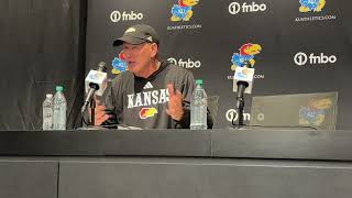 Lance Leipold quotextremely disappointedquot following Kansas loss against UNLV [upl. by Strohben]