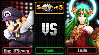 SmashOut 5  Pools  One OSeven Mario vs Ludo Palutena [upl. by Welsh]